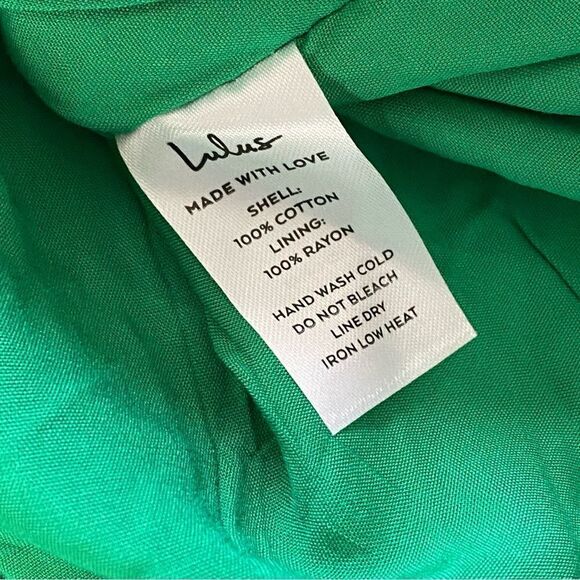 Lulu’s High Neck Ruched Dress Green Mini Medium NEW Party - Picture 11 of 11